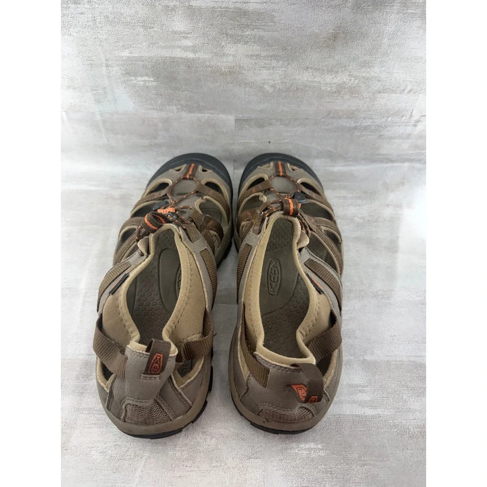 KEEN Arroyo II Men Hiking Sandals Brown Leather Bungee Lace Shoes Size 13 US